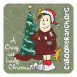 'A Crazy Cat Lady Christmas' stickers