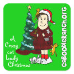 'A Crazy Cat Lady Christmas' Sticker