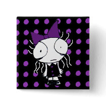 A Creepy Girl Button