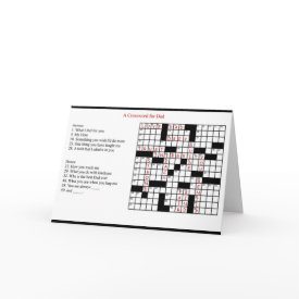 A Crossword for Dad Card