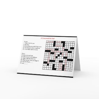 Father's Day Crossword Greeting Card