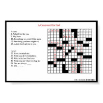 A Crossword for Dad posters