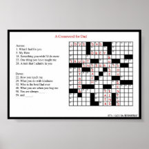 A Crossword for Dad Poster Print