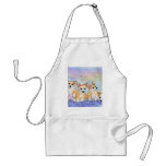 A cuddle of corgis apron