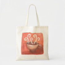A cup of hot coffee (or tea) bag bags