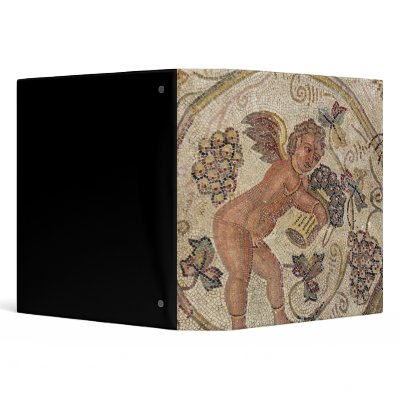 A cupid picking grapes, fragment of pavement 3 ring binders by bridgemanart