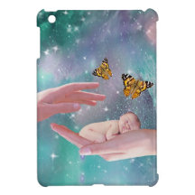 A cute baby in hand fantasy iPad mini cover