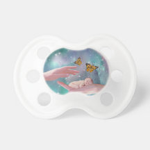 A cute baby in hand fantasy pacifiers