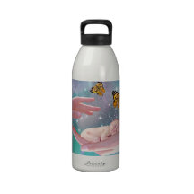 A cute baby in hand fantasy reusable water bottle