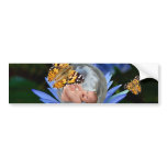 A cute baby lily butterfly bubble bumper sticker