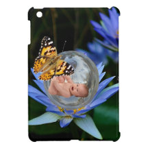 A cute baby lily butterfly bubble case for the iPad mini