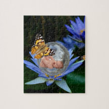 A cute baby lily butterfly bubble jigsaw puzzles