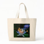 A cute baby lily butterfly bubble tote bag