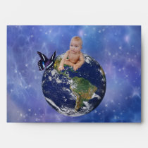 A cute baby's world butterfly dream envelopes