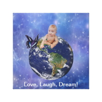A cute baby's world dream canvas prints