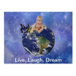 A cute baby's world dream post cards
