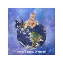 A cute baby's world dream canvas prints