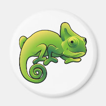A cute chameleon lizard fridge magnet