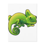 A cute chameleon lizard post cards