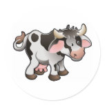 A Cute Dairy Cow Sticker