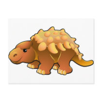 A cute friendly dinosaur post card