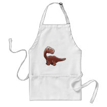 A cute friendly diplodocus dinosaur apron