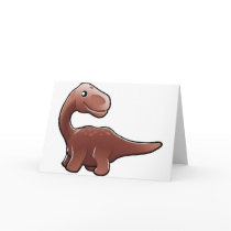 A cute friendly diplodocus dinosaur cards