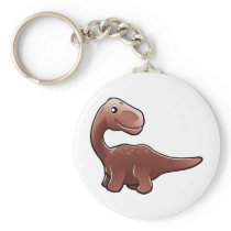 A cute friendly diplodocus dinosaur key chains