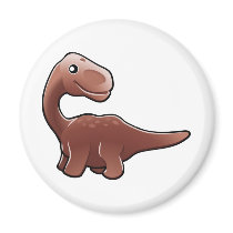 A cute friendly diplodocus dinosaur magnets