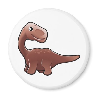 A cute friendly diplodocus dinosaur magnets by GeoDesign