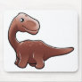 A cute friendly diplodocus dinosaur mouse pad