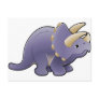 A cute friendly triceratops dinosaur postcards