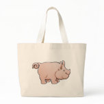 A cute pig farm animal canvas bag