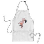 A cute pink flamingo bird aprons
