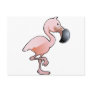 A cute pink flamingo bird post cards