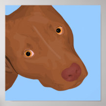 A Cute Pit Bull Portrait Popping Out Print