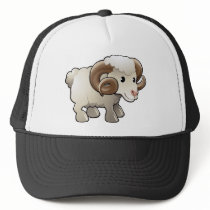 A cute ram sheep farm animal hats