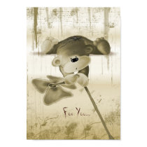 A cute teddy bear with a flower, For You posters