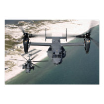 A CV-22 Osprey and an MH-53 Pave Low