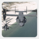 A CV-22 Osprey and an MH-53 Pave Low Stickers