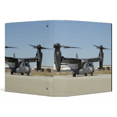 A CV-22 Osprey prepares for take-off Vinyl Binders by stocktrek
