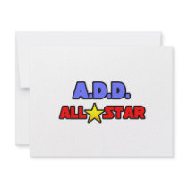 A.D.D. All Star invitations by ADD_ADHD_Shirts A.D.D. All Star invitations
