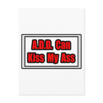 A.D.D. Can Kiss My Ass Postcards