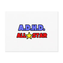 A.D.H.D. All Star postcards by ADD_ADHD_Shirts A.D.H.D. All Star postcards