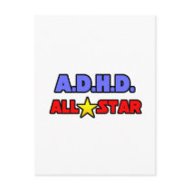 A.D.H.D. All Star postcards by ADD_ADHD_Shirts A.D.H.D. All Star postcards