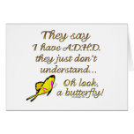 A.D.H.D. Butterfly Humor Cards