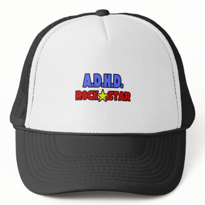 A.D.H.D. Rock Star Mesh Hats by ADD_ADHD_Shirts