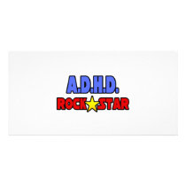 A.D.H.D. Rock Star Custom Photo Card