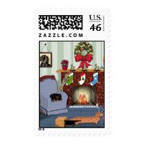 A Dachshund Christmas postage by roydox A Dachshund Christmas postage