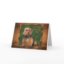 A dachshund Father's Day cards